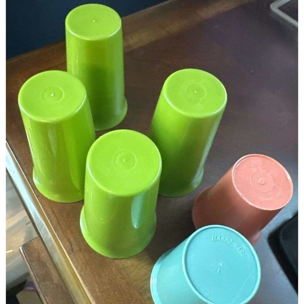 Set of 6 Vintage MCM  Varied Brand Kid's Bell Tumblers Different Sizes